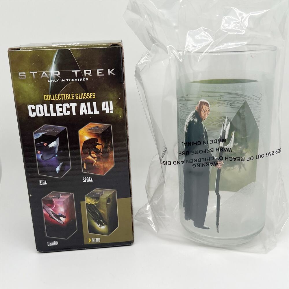 New in Box Star Trek Movie Nero Collectible Drinking Glass Burger King